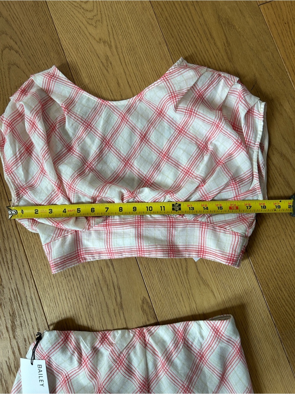 Bailey 44 Red Plaid Sleeveless Crop Top